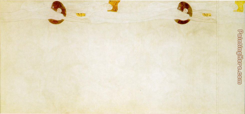 Entirety of Beethoven Frieze left2 painting - Gustav Klimt Entirety of Beethoven Frieze left2 art painting